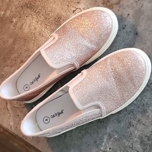 CAT & JACK Rose Gold slip-on sneaker with a sparkle